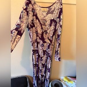 Purple floral high low dress